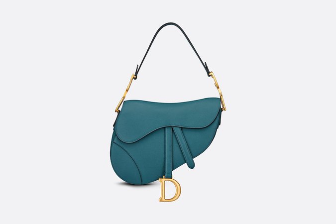 Saddle Bag Steel Blue Grained Calfskin - Bags - Women's Fashion | DIOR