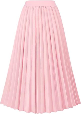 long pink skirt