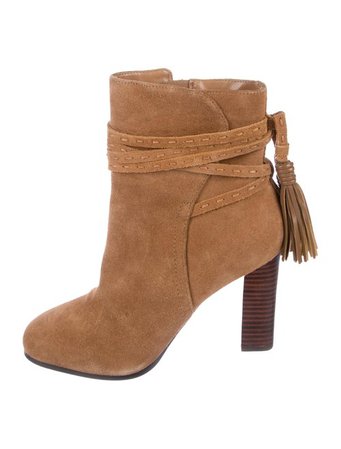 Saks Fifth Avenue Suede Ankle Boots - Shoes - SKS20882 | The RealReal