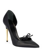 TOM FORD Two-Strap Mary Jane Pumps with Pointed Metal Toe | Neiman Marcus