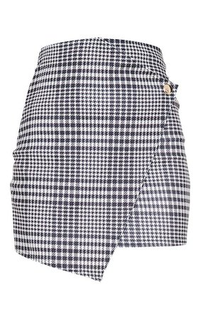 Monochrome Check Wrap Mini Skirt | Skirts | PrettyLittleThing USA