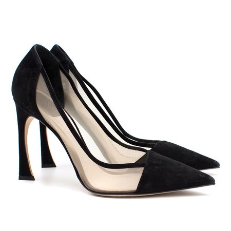 black Dior heels