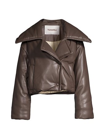 Shop Nanushka Jamie Cropped Puffer Jacket | Saks Fifth Avenue