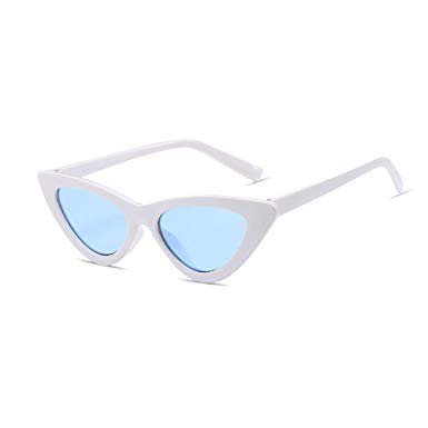 white sunglasses with blue lenses