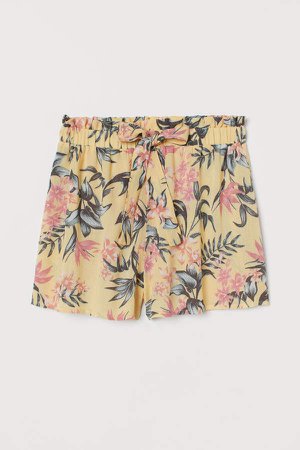 Shorts with Ties - Yellow