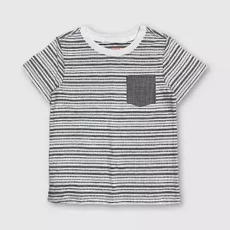 Toddler Boys' Striped T-Shirt - Cat & Jack™ Gray : Target