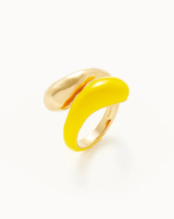 yellow & gold twist ring