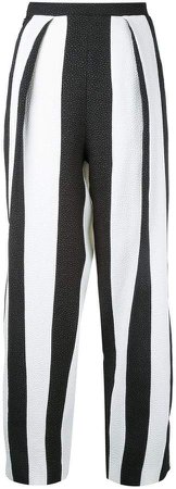 Edeline striped cropped trousers
