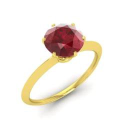 Ruby Rings in Yellow Gold | Diamondere