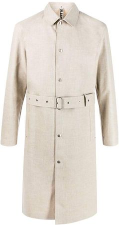 pointed collar trench coat