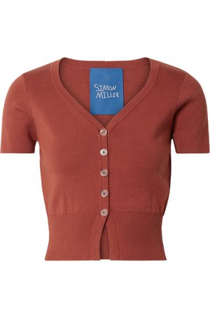 SIMON MILLER | Senoia cropped cotton-blend cardigan | NET-A-PORTER.COM
