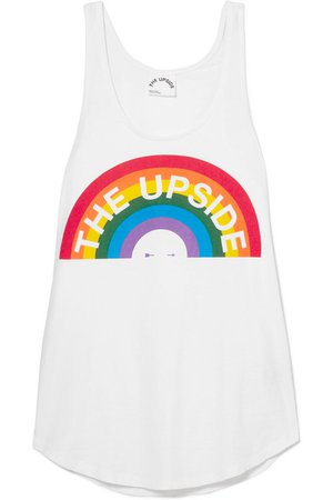 The Upside | Rainbow Issy printed cotton-jersey tank | NET-A-PORTER.COM