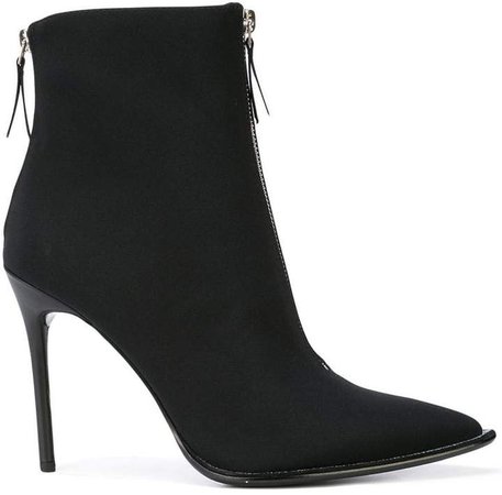 zip front ankle boots