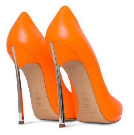 casadei orange shoes