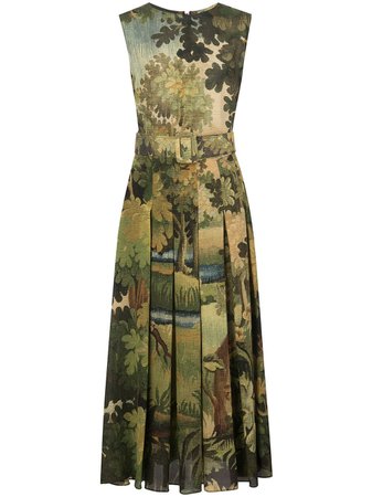 Oscar de la Renta, printed landscape dress