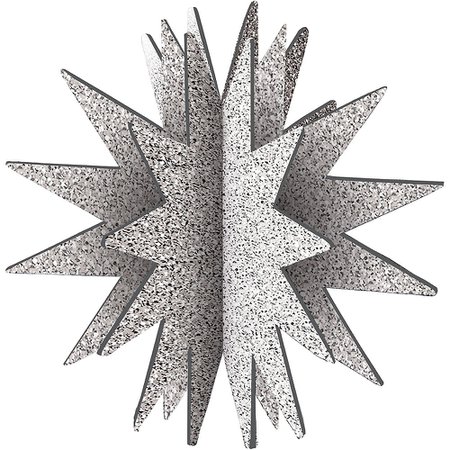 Glitter Silver Star Burst Centerpiece 9in x 9in | Party City Canada