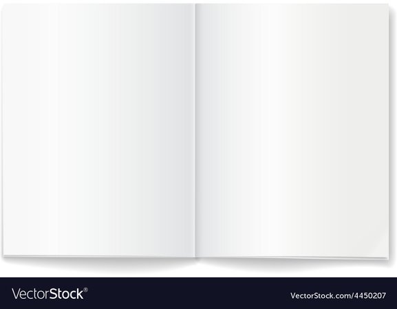 Open blank magazine double-page spread Royalty Free Vector