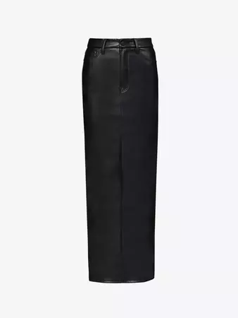 GOOD AMERICAN - Uniform slim-fit faux-leather maxi skirt | Selfridges.com