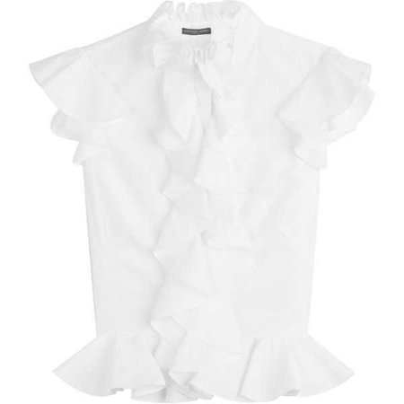 White ruffle shirt 4
