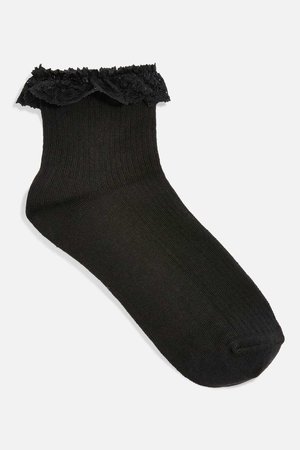 Lace Trim Ankle Socks - Socks & Tights - Clothing - Topshop