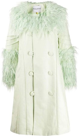 House of Sunny faux-fur collar coat