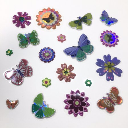 y2k flower butterfly stickers filler