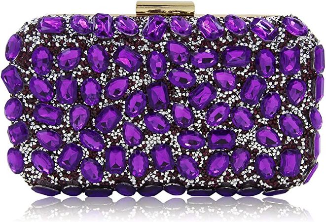 Amazon.com: Milisente Clutch Purses For Women, Crystal Clutches Evening Bags Gemstone Clutch Purse For Wedding Party(Purple) : Clothing, Shoes & Jewelry
