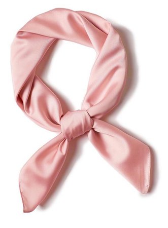pink silk square scarf
