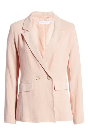 All in Favor Double Breasted Linen Blend Jacket