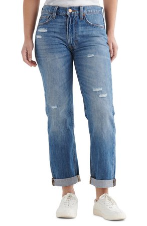 Lucky Brand The Boy Jean Distressed Straight Leg Jeans | Nordstrom