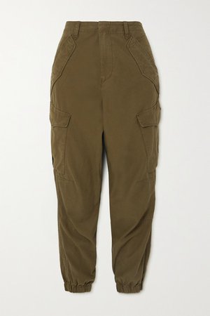 Field Cotton-twill Tapered Pants - Green