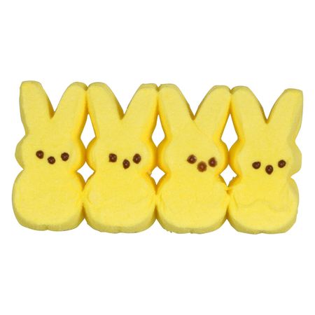 Peeps Yellow Marshmallow Bunnies, 4-ct. Packs | Dollar Tree