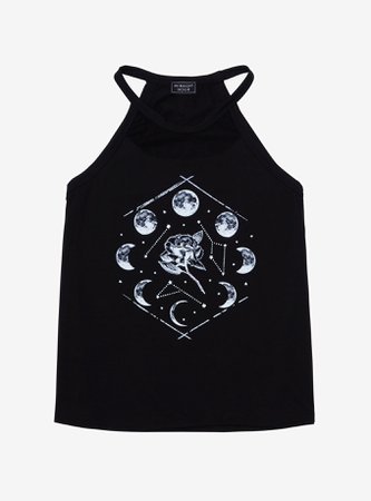 Moon Phases Mesh Front Girls Tank Top