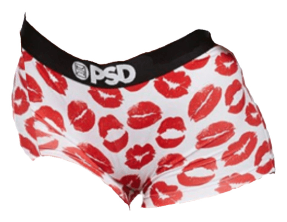 PSD red lipstick kiss boxers