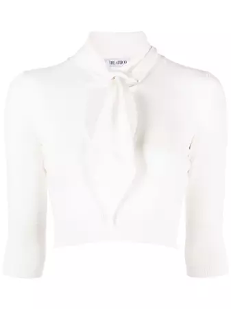 The Attico Pussybow cut-out Top - Farfetch