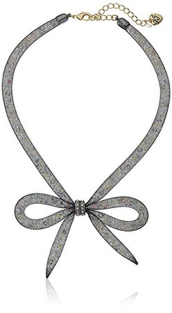 Amazon.com: Betsey Johnson "Memoirs of Betsey" Mesh Bow Necklace, 16" + 3" Extender: Gateway