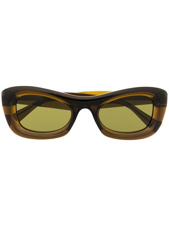 Bottega Veneta Eyewear BV1088S rectangular-frame sunglasses - FARFETCH