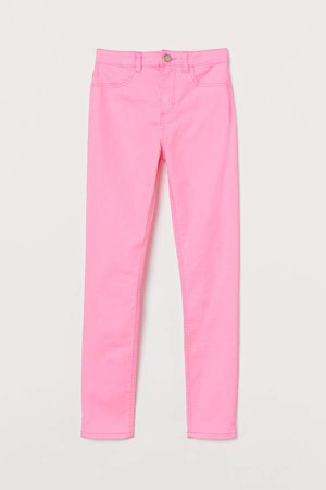 Slim-fit Twill Pants - Pink
