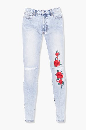 Floral Print Skinny Jeans | Forever 21