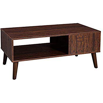 Amazon.com: Homelegance Saluki Mid-Century Two-Tier Cocktail/Coffee Table, Cherry: Kitchen & Dining