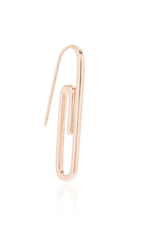 Single Rose Gold Paper Clip Earring by Anita Ko | Moda Operandi