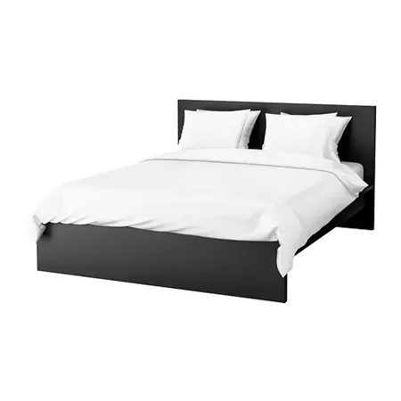 MALM Bed frame, high - Queen, Luröy, black-brown - IKEA