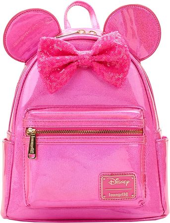 Loungefly Disney Minnie Mouse Glitter Sparkle Womens Double Strap Shoulder Bag Purse (Pink): Handbags: Amazon.com