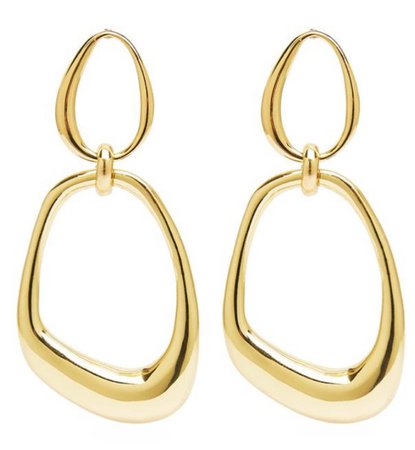 AJE THE ASYMMETRIC HOOPS From our premiere jewellery collection Gold Statement Earring