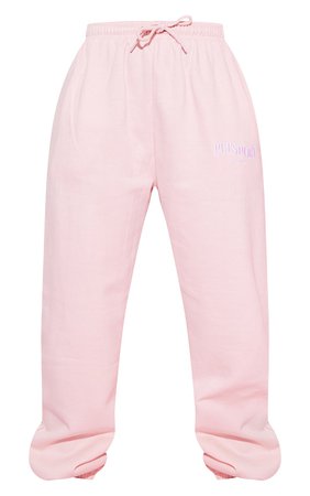 Plt Baby Pink Sport Oversized Joggers | PrettyLittleThing USA