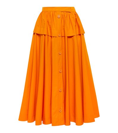 Sportmax - Boemia cotton poplin high-rise midi skirt | Mytheresa