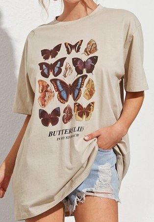 over sized butterfly shirt