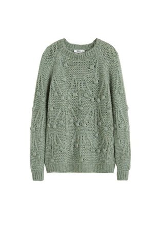 MANGO Contrasting knit sweater