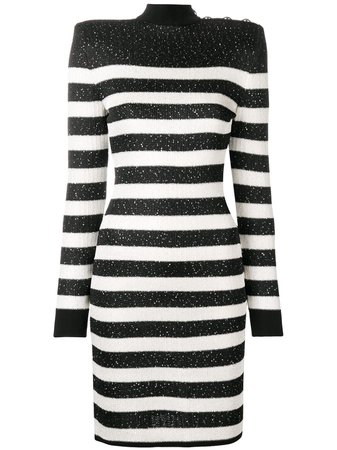 Balmain Short Striped Dress - Farfetch