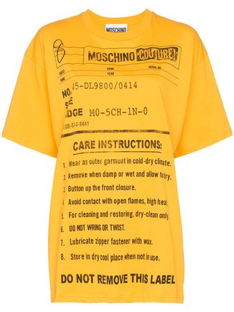 Moschino Oversized Care label-print T-shirt - Farfetch